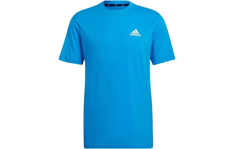 Adidas Adidas AEROREADY T Shirts Men's Blue Crew Neck Moderate Straight Fit