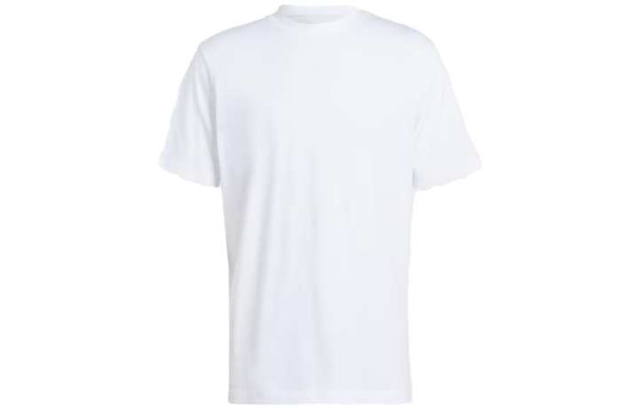 Adidas Adidas T Shirts Men's White Crew Neck Moderate Straight Fit