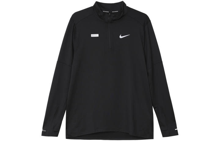 Nike Nike T Shirts Men's Black Stand Collar Moderate Straight Fit