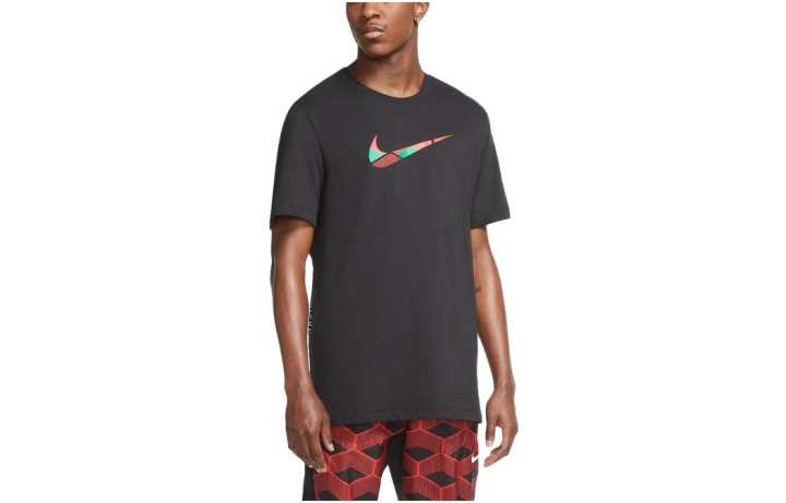Nike Nike T Shirts Men's Black Crew Neck Moderate Straight Fit