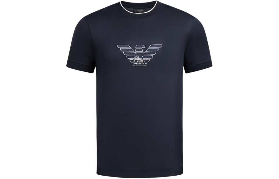EMPORIO ARMANI SS24 T Shirt Men's Marine Blue