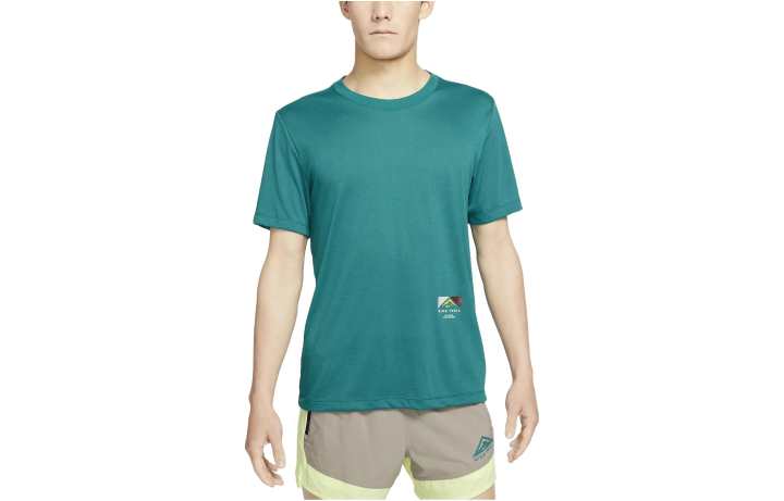 Nike Nike T Shirts Men's Green Crew Neck Moderate Straight Fit