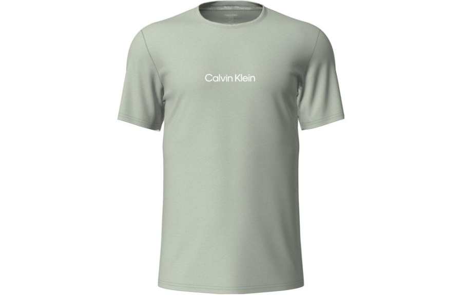 Calvin Klein T Shirts Men's Green Crew Neck Moderate