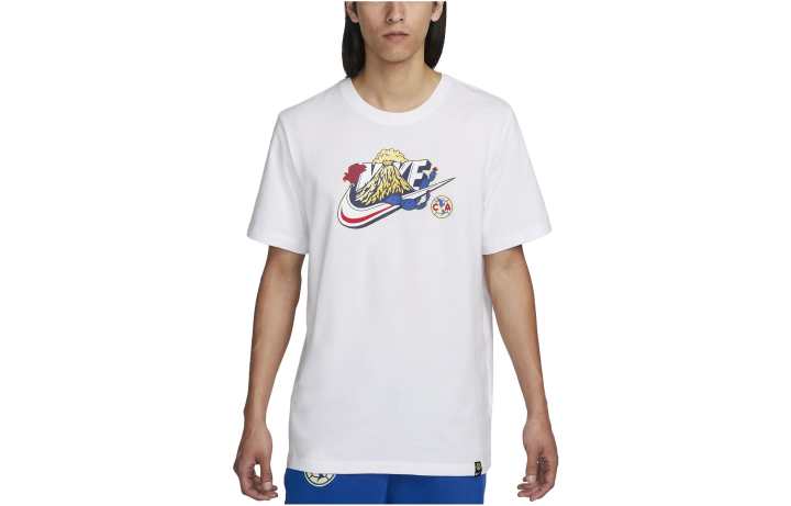 Nike Nike T Shirts Men's White Crew Neck Moderate Straight Fit