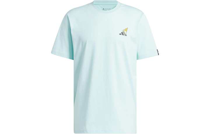 Adidas Adidas T Shirts Men's Light Blue Crew Neck Moderate Straight Fit