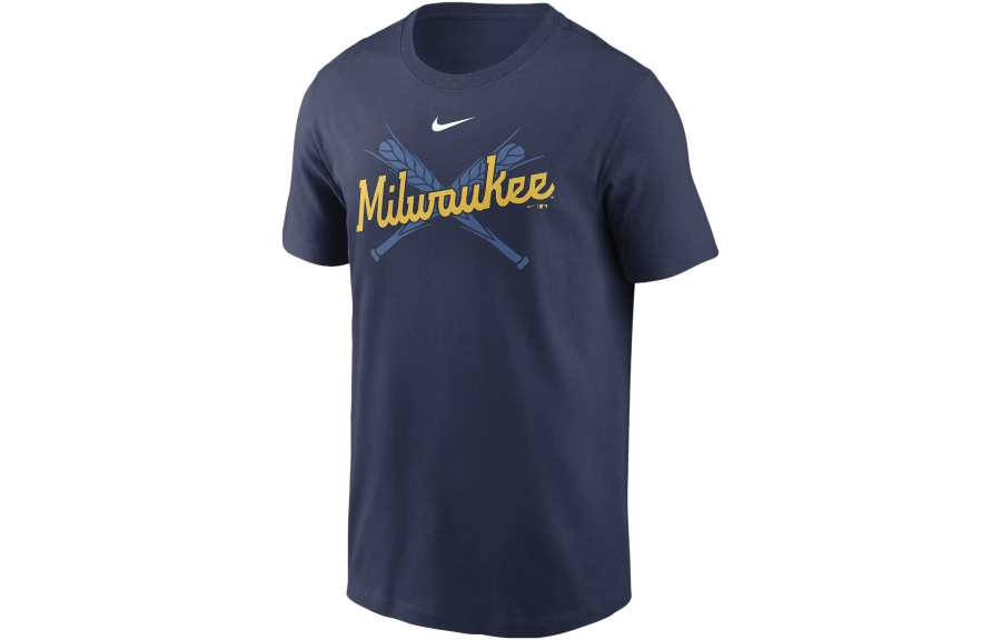 Nike Nike T Shirts Men's Marine Blue Crew Neck Moderate Straight Fit