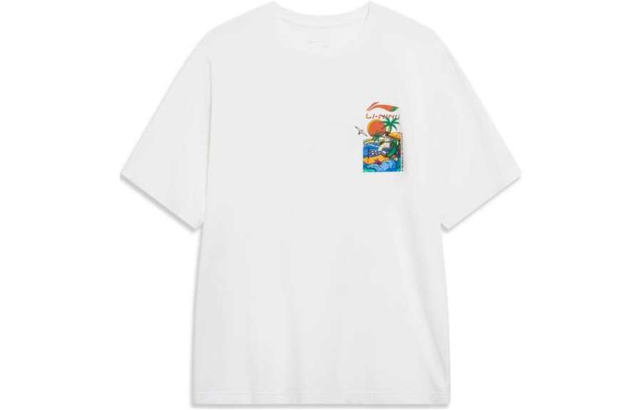 Li-Ning Li Ning Sports Life Collection T Shirt Unisex Ivory
