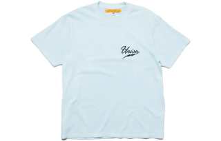 Union T Shirts Men's Light Blue Crew Neck Moderate Straight Fit