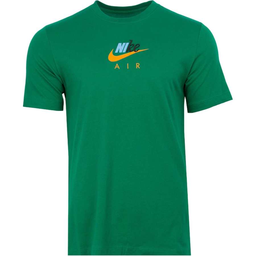 Nike Nike T Shirts Men's Green Crew Neck Moderate Straight Fit