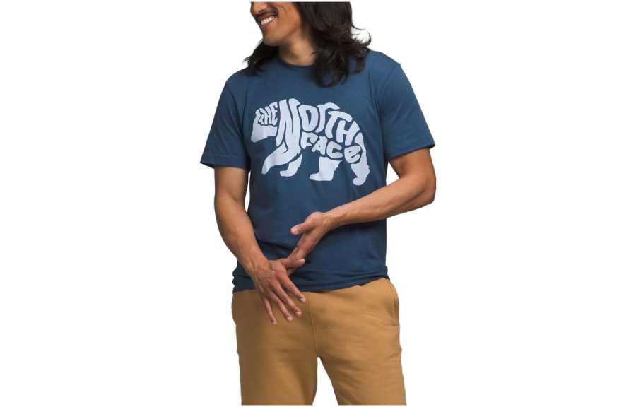 THE NORTH FACE T Shirts Men's Blue Crew Neck Moderate