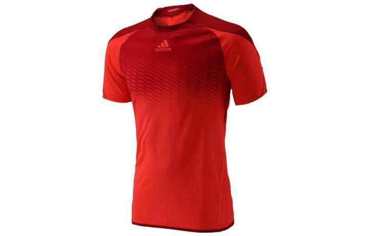 Adidas Adidas T Shirts Men's Red Crew Neck Moderate Other