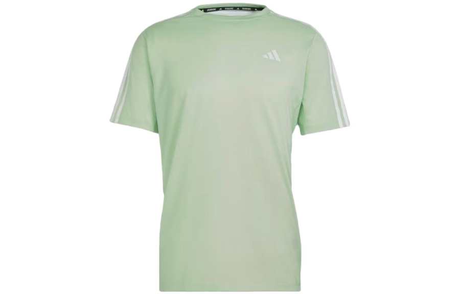 Adidas Adidas T Shirts Men's Green Crew Neck Moderate Straight Fit