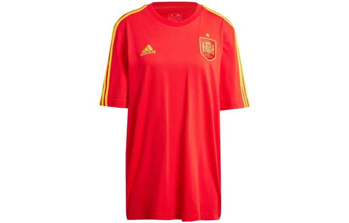 Adidas Adidas T Shirts Men's Red Crew Neck Moderate Straight Fit