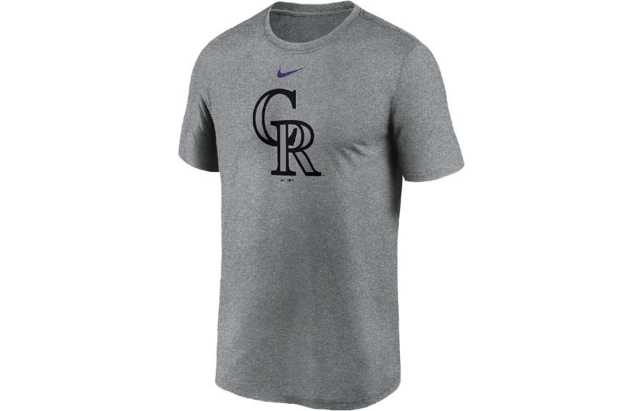 Nike Nike T Shirts Men's Gray Crew Neck Moderate Straight Fit