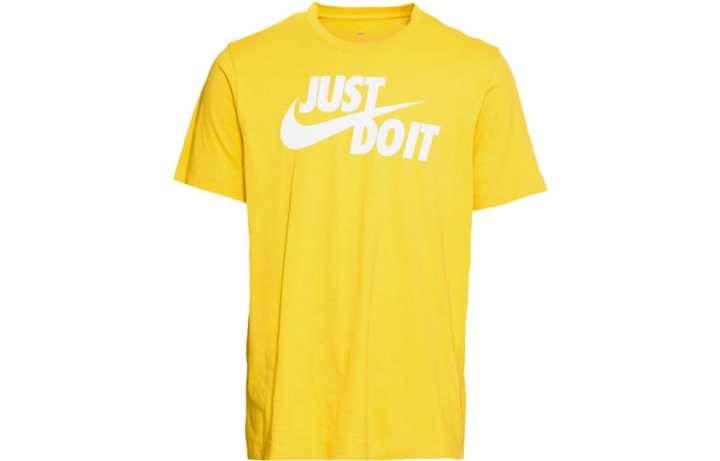 Nike Nike T Shirts Men's Yellow Crew Neck Moderate