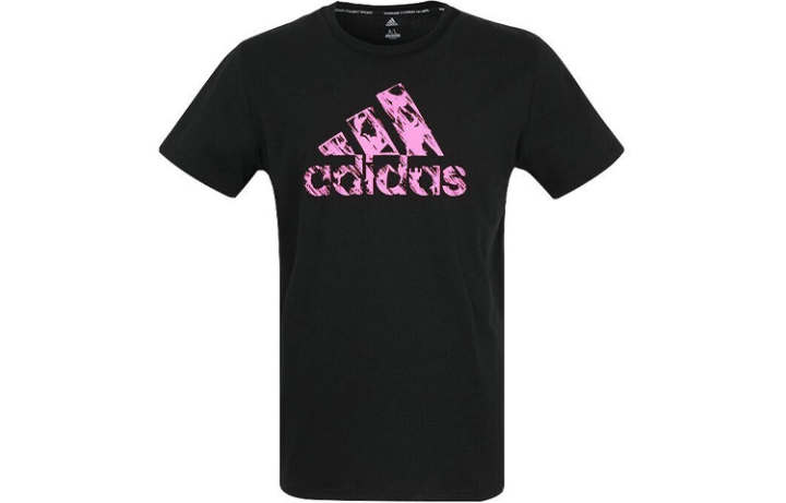Adidas Adidas T Shirt Men's Black With Purple Logo