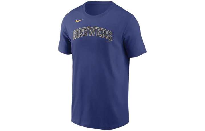 Nike Nike Milwaukee Brewers Cooperstown Wordmark Men's Nike Mlb T Shirt