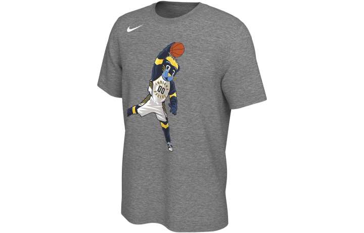 Nike Nike X NBA T Shirts Men's Gray Crew Neck Moderate Straight Fit