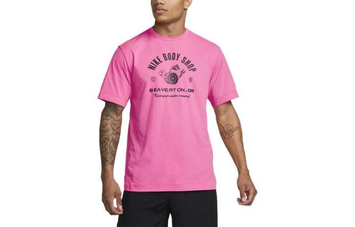 Nike Nike Dri FIT UV Hyverse T Shirt Men's Rose Red
