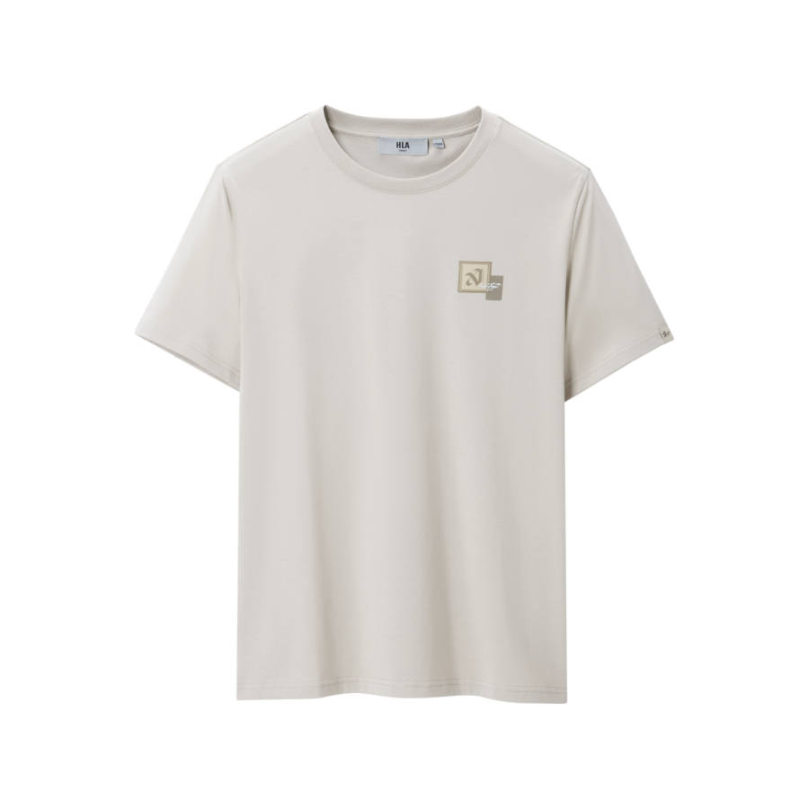 HLA T Shirts Men's Crew Neck Moderate