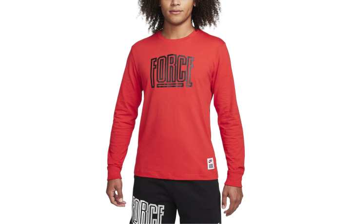 Nike Nike T Shirts Men's Red Crew Neck Moderate Straight Fit