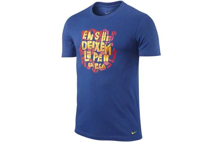 Nike Nike T Shirts Men's Blue Crew Neck Moderate