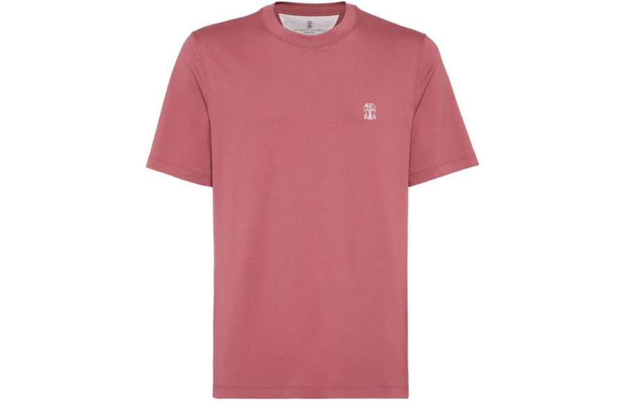 Brunello Cucinelli Logo Printed Crewneck T-Shirt