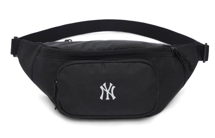 MLB New York Yankees Polyester Fanny Pack Sling Bag Crossbody Bag Shoulder Bag Zippers Unisex Black