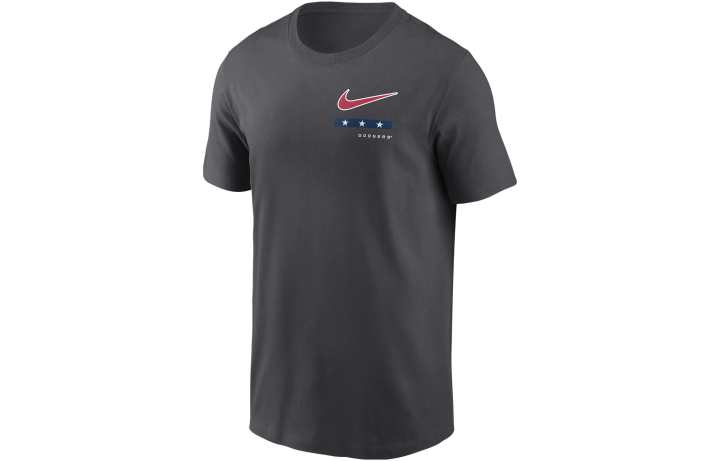 Nike Nike T Shirts Men's Gray Crew Neck Moderate Straight Fit
