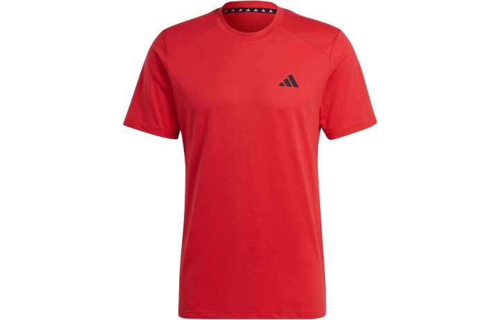 Adidas Adidas Essential T Shirts Men's Red Crew Neck Moderate Straight Fit