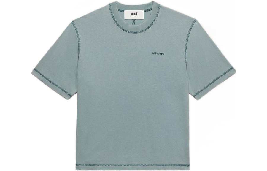 AMIPARIS FW23 T Shirt Unisex Aquamarines Stone Color