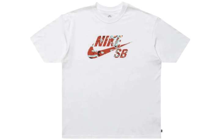 Nike Nike T Shirts Men's White Crew Neck Moderate Straight Fit