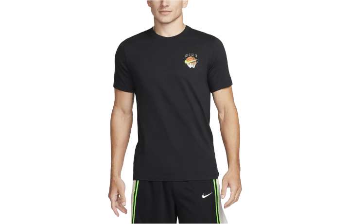 Nike Nike T Shirts Men's Black Crew Neck Moderate Straight Fit