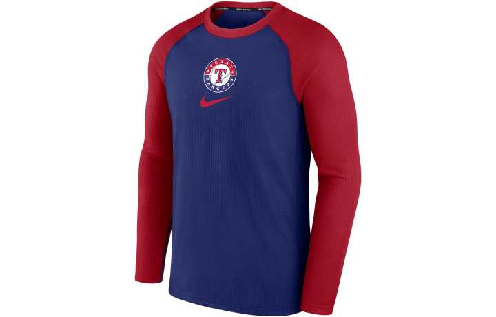 Nike Nike X MLB Dri Fit T Shirts Men's Red Blue Crew Neck Moderate Straight Fit