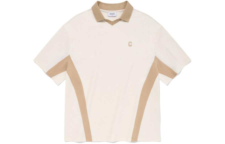 COVERNAT T Shirts Men's Cream Moderate Straight Fit
