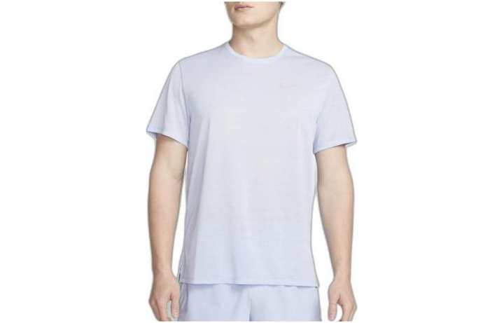 Nike Nike T Shirts Men's Light Blue Crew Neck Moderate Straight Fit