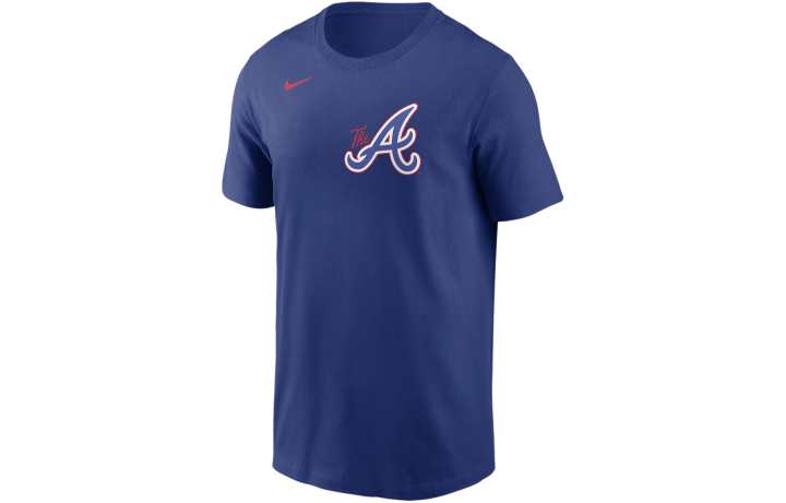 Nike Nike Atlanta Braves City Connect Wordmark T Shirt Men's Blue