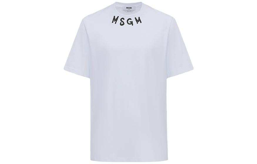 MSGM MSGM Logo Printed Crewneck T Shirt