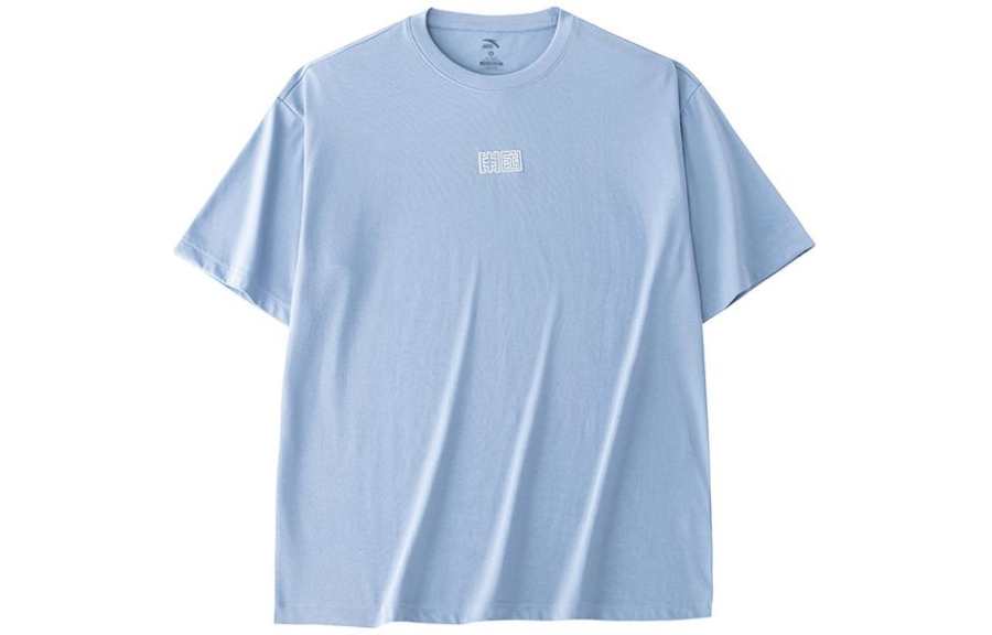 Anta Life Collection T Shirt Men's Men's Gray Blue Gray Blue
