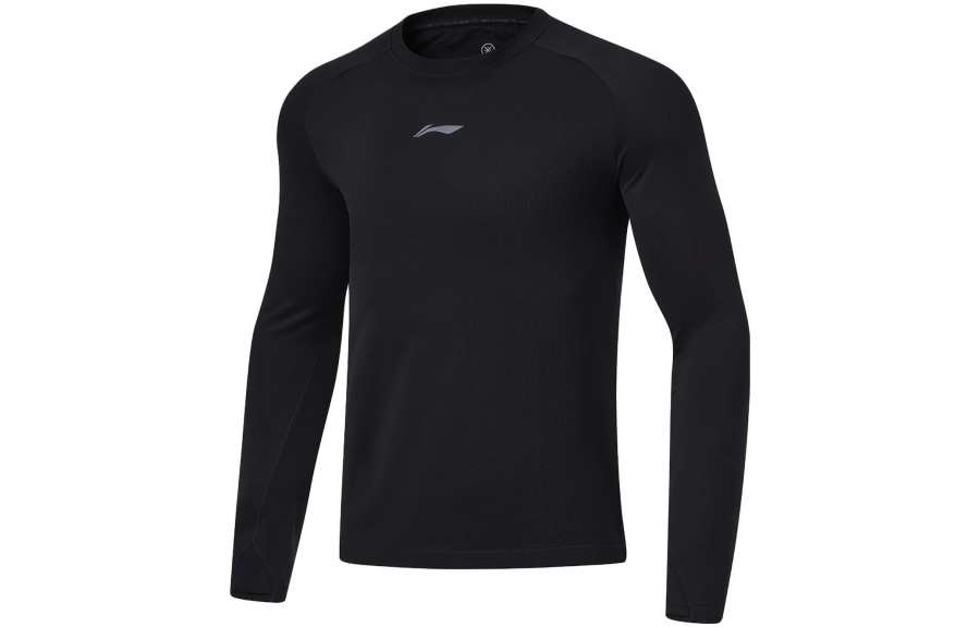 Li-Ning Li Ning Long Sleeved T Shirt Men's Black