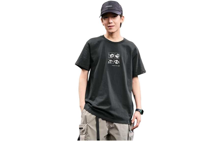 Tonlion T Shirts Men's Crew Neck Moderate Straight Fit