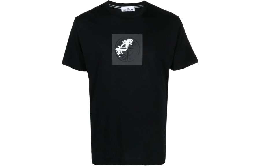 STONE ISLAND Compass print Cotton T shirt
