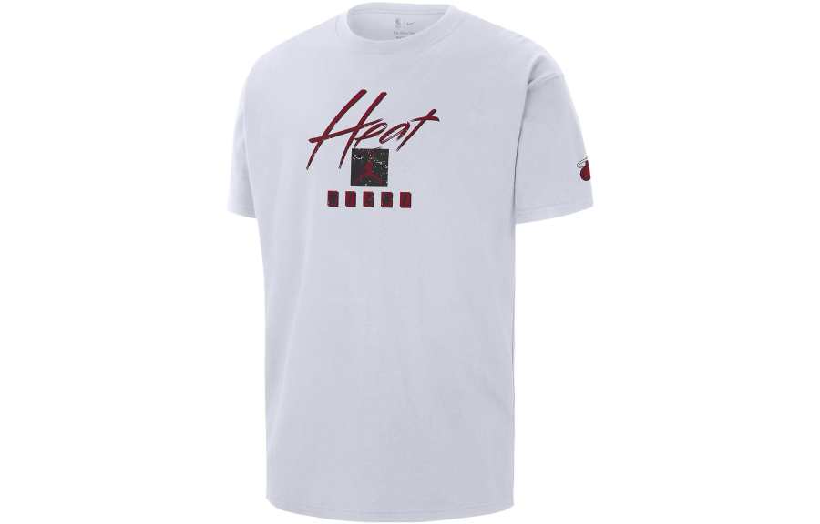 Jordan Jordan Miami Heat Courtside NBA Max90 T Shirt Miami Heat Team Men's White
