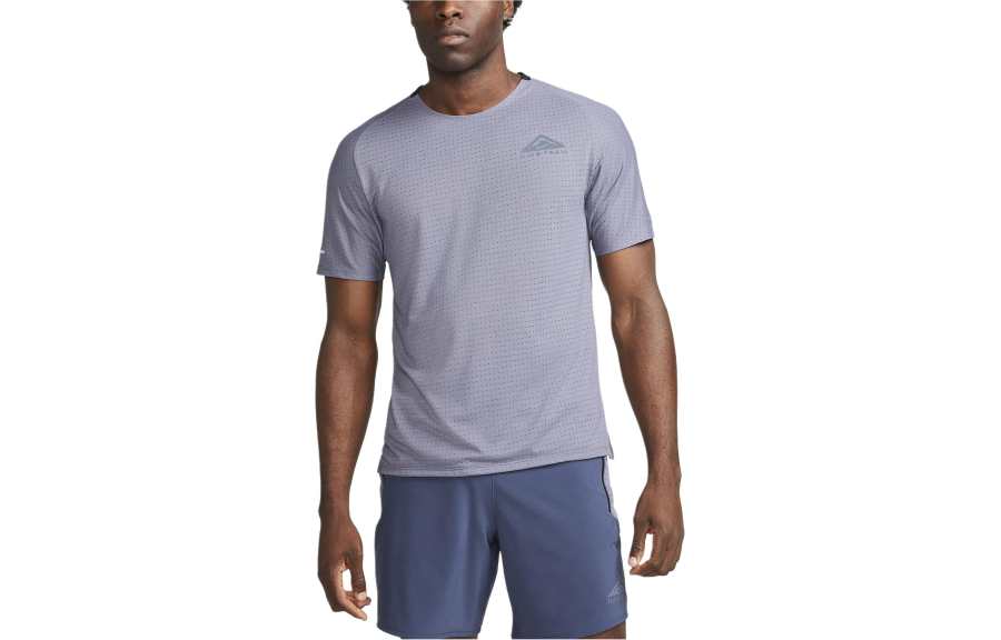 Nike Nike Dri Fit Short Sleeve Running Top T Shirt Men's Light Purple