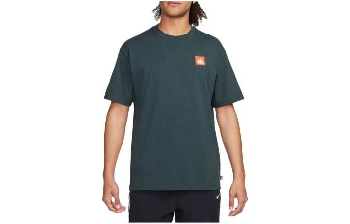 Nike Nike T Shirts Unisex Forest Green Crew Neck Moderate Straight Fit