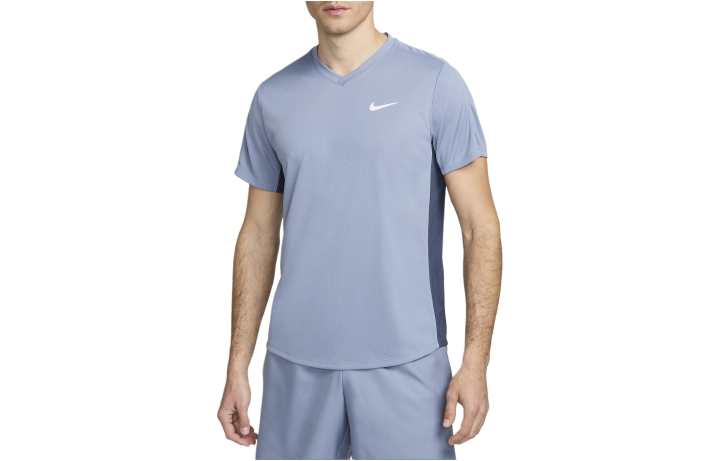 Nike Nike T Shirts Men's Blue V Neck Moderate Straight Fit