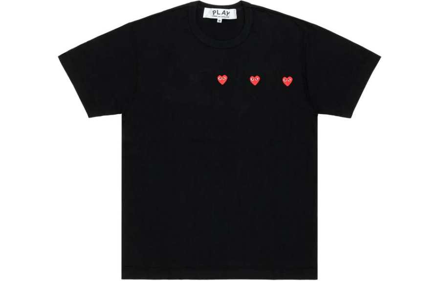 CDG Play SS24 T Shirt Unisex Black