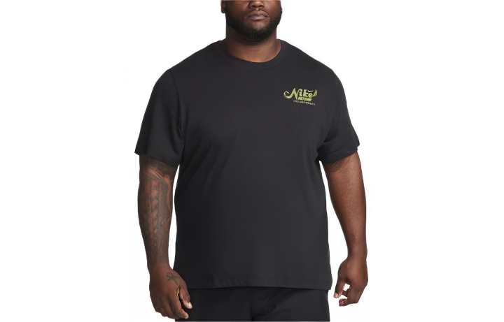 Nike Nike T Shirts Men's Black Crew Neck Moderate Straight Fit