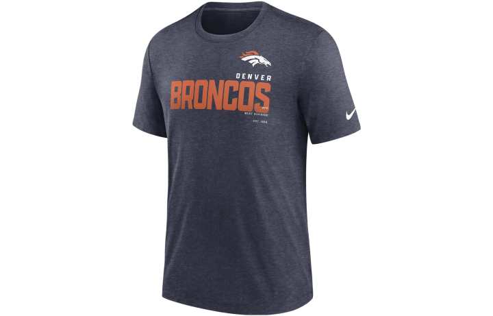 Nike Nike X NFL T Shirts Men's Blue Gray Crew Neck Moderate Straight Fit