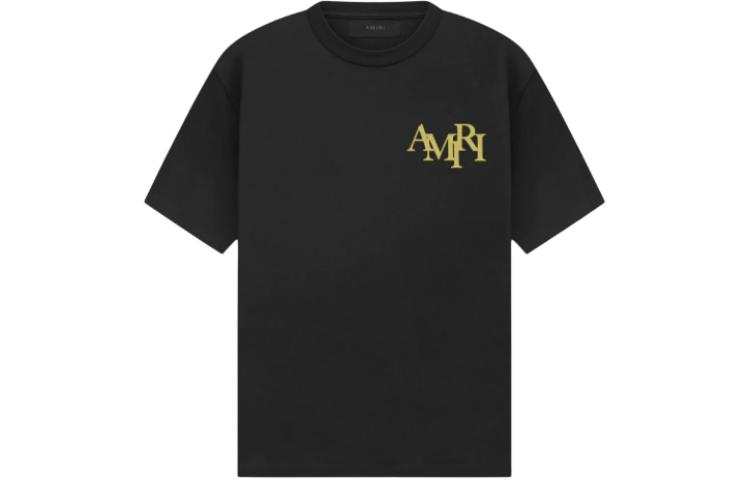 Amiri Champagne crystal-embellished T-shirt